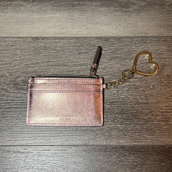 Victoriaβs Secret Rose-gold with Gold Hardware Slim Wallet Keychain - Picture 2 of 4